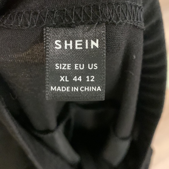 SHEIN maternity adjustable waist pleather black leggings size XL - Picture 3 of 4